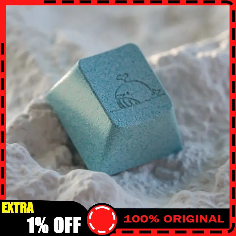 

Колпачки для клавиш Cute Whale/pig Artisan 1U Kawaii, латунные зеркала, колпачки для клавиш из алюминиевого сплава с ЧПУ с вишневым профилем для механической клавиатуры, подарки