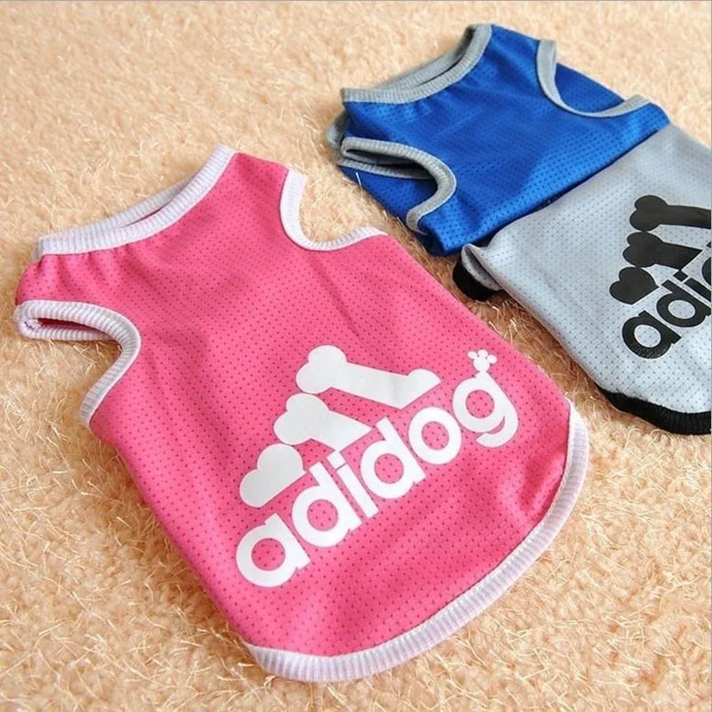 Summer Clothes for Small Dogs Adidog Breathable Mesh T-shirt for Medium Dogs Pet Supplies Puppy Cat Clothing Chihuahua Costume