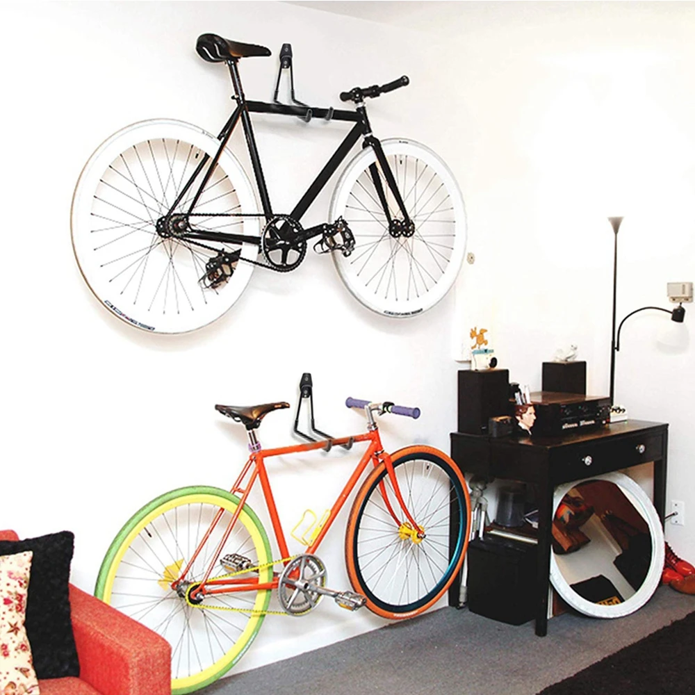 Metal Hook Garage Organizer Wall Mount Bicycle Hanger Hooks Wall Mount Anti-slip Storage Hook For Ladders Garden Tool with Screw