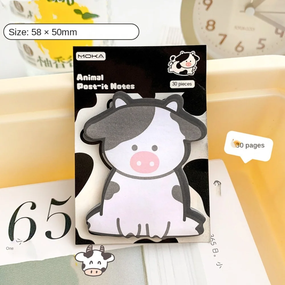 Stationery Cute Animal Memo Pad Cow Bear Kawaii Animal Sticky Notes Rabbit Creative Cartoon Bear Sticky Notes Writing Tool