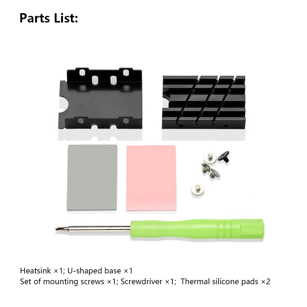 For M.2 2242 SSD Heatsink Aluminum Alloy Low Profile Cooler with Thermal Silicone Pads for NVMe PCIe Mini PC SSD