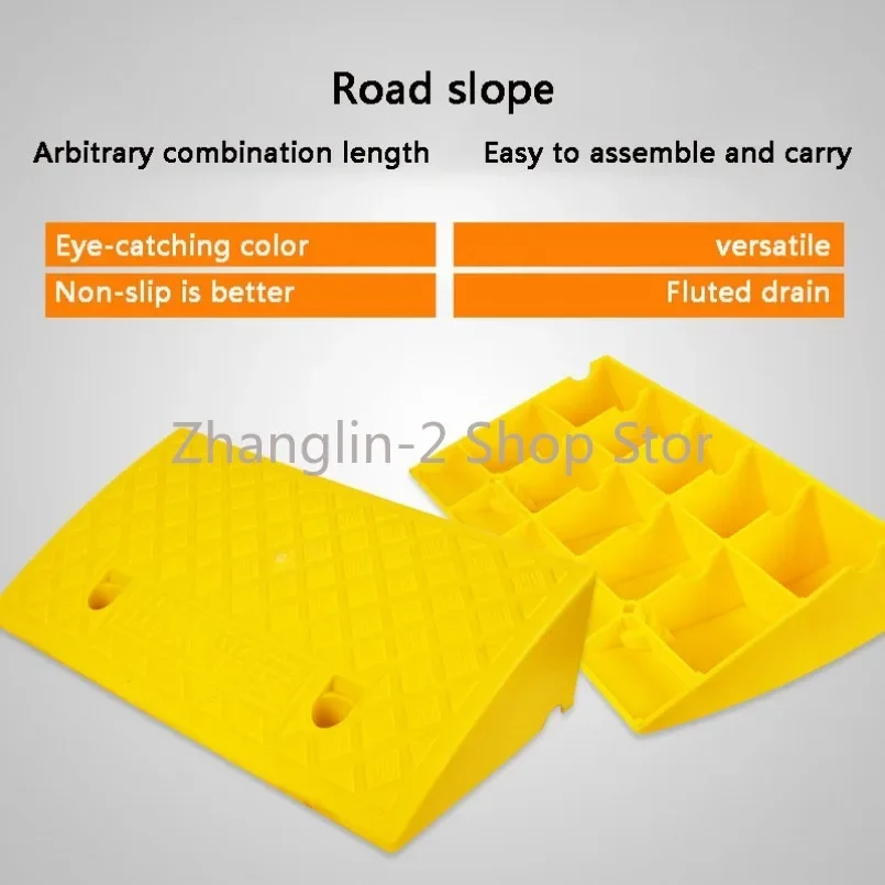 50*27*8cm Plastic PVC Road Slope Ramp Pad Portable Car Step Uphill Triangle Mat Curb Rubber