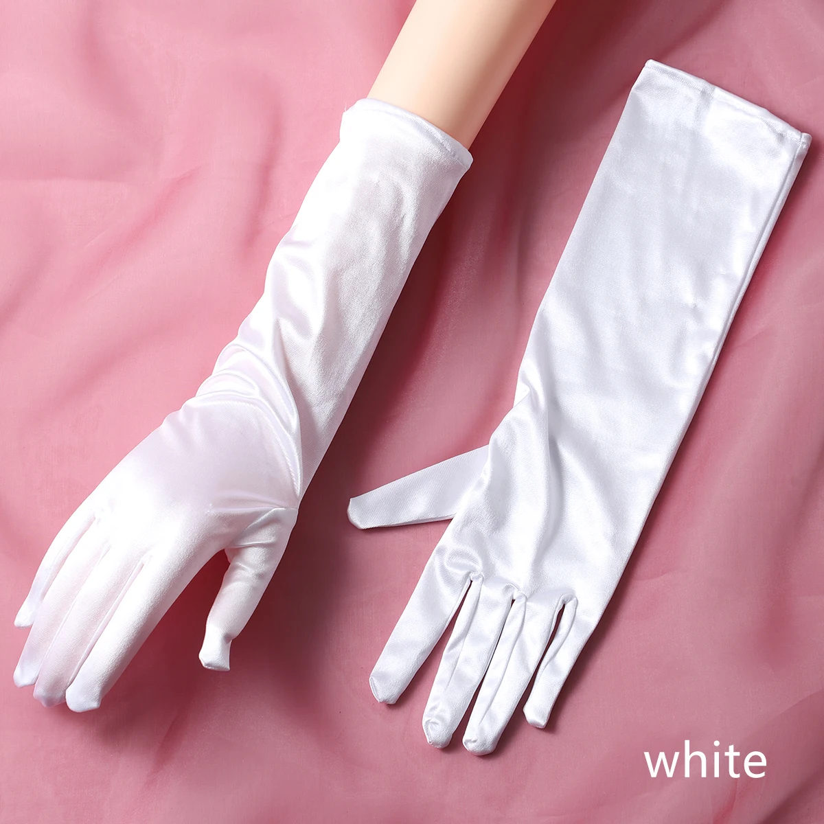 Gants de Patients Mmob Sexy Blancs, Longueur Coude, Gants de Mariage pour Dames, Adaptés à la ix