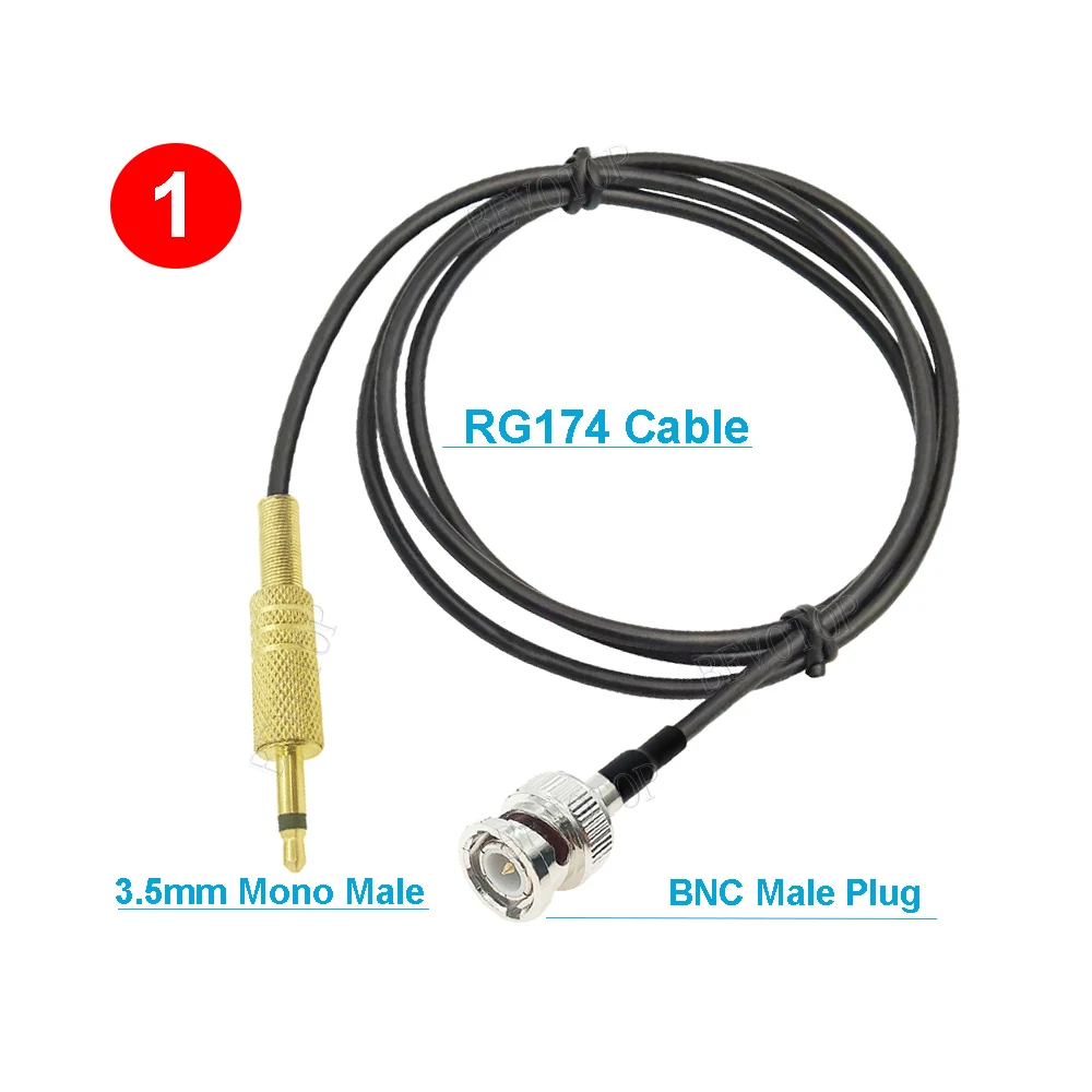 1Pcs BNC Male to 3.5mm Mono Male 1/8