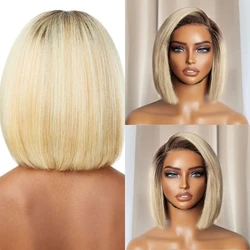 Straight Bob Wigs HD Lace Frontal Wig Glueless Wig Human Hair Glueless Wig Human Hair Ready To Wear Ready To Wear For Women Sale