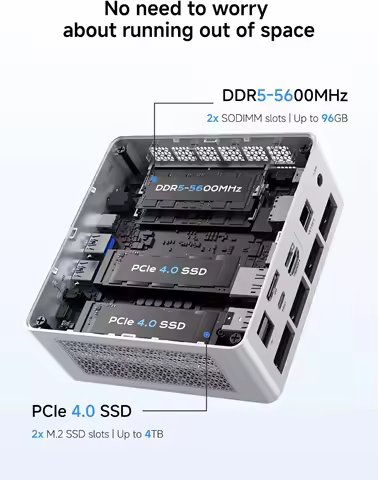 MINISFORUM UM890 UM880 Plus Mini PC AMD Ryzen 9 8945HS 7 8845HS OCuLink USB4 2.5G LAN Windows 11 Desktop Gaming Computer WiFi6E