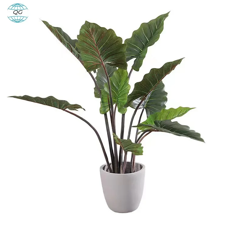 QUANGUI Artificial Green Plants UV Resistant Plastic Small Plant For Indoor Decoration