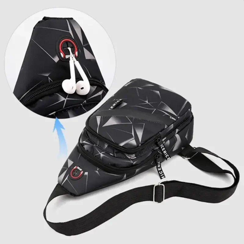 

Lightweight Sports And Leisure Couples Bag, Geo Print Chest Bag
