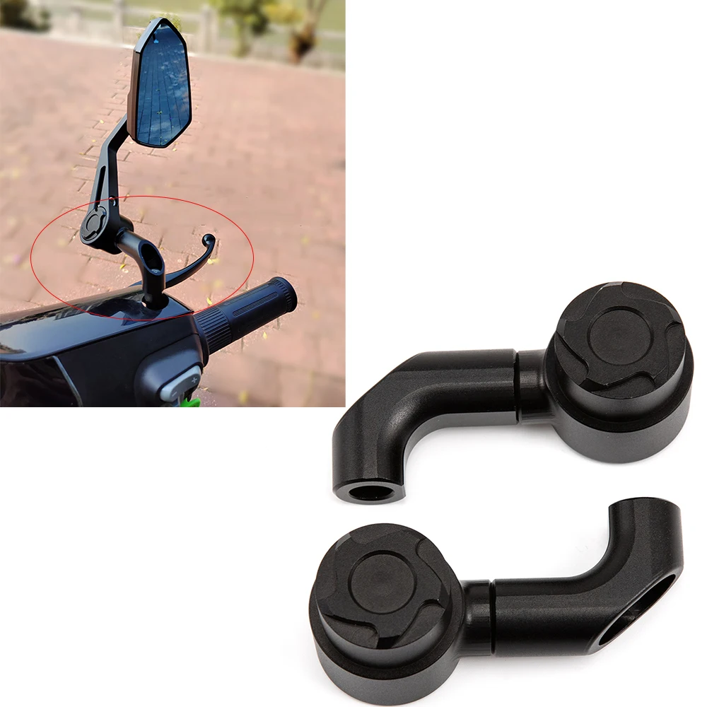 

Universal Motorcycle Mirror Riser Extension Adapter Brackets Kit For Handlbar Mirrors