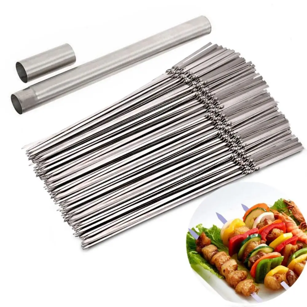 

Camping Outdoor Forks Meat String Grill Roast BBQ Stick Barbecue Skewer Cooking Tool BBQ Needle