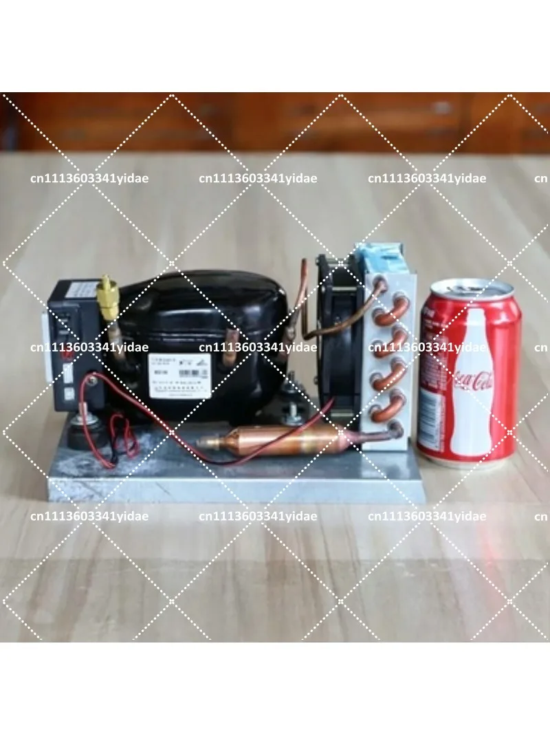 Miniature DC compressor condensing unit air-cooled refrigeration unit for refrigerator R134a 12V 24V