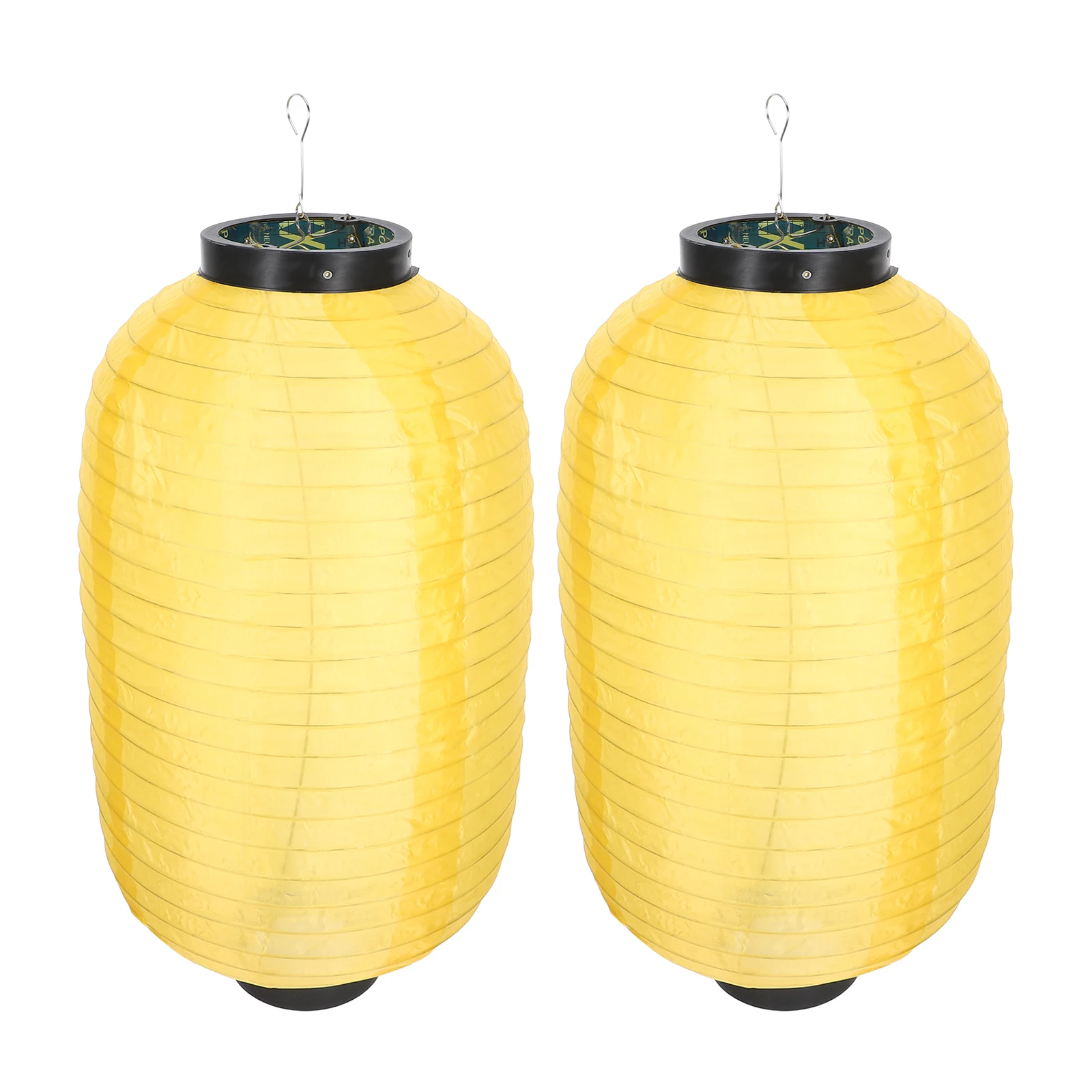 

2Pcs 45x25cm Waterproof Silk Lantern Japanese Style Decorative Hanging Lanterns Golden Yellow 10Inch Home Restaurant nament