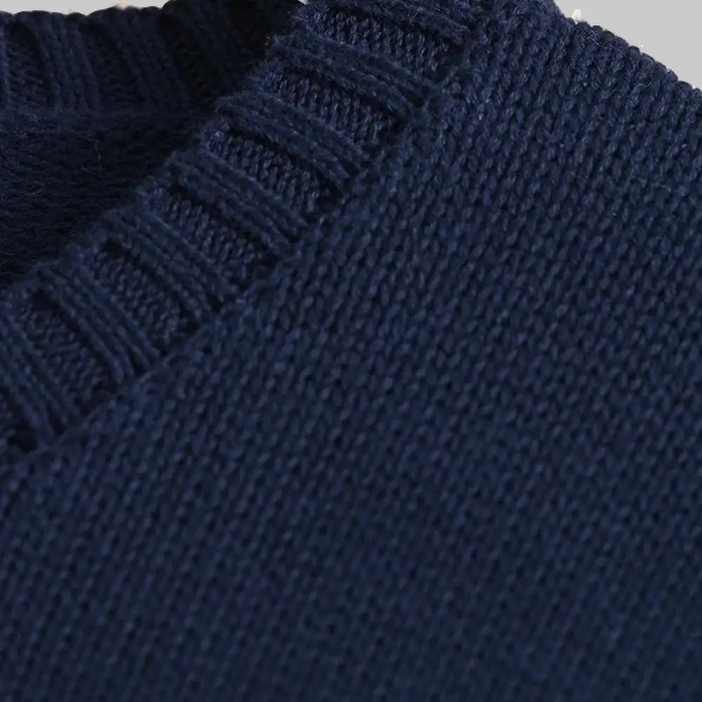 Couples Knitted Sweater Cotton Yarn Thick Needle Cartoon Bear round Neck Long Sleeve Autumn Winter New Style  Color Design