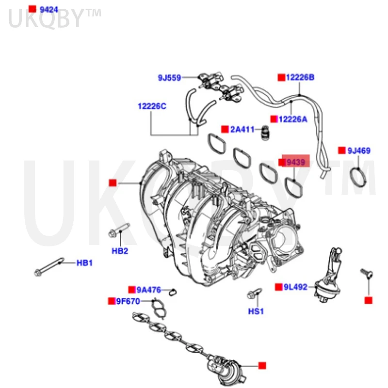 apply Mo nd eo /Fo x/Wi nn in g/Ma x Intake manifold gasket (pack of 4) 1S7G9441AE