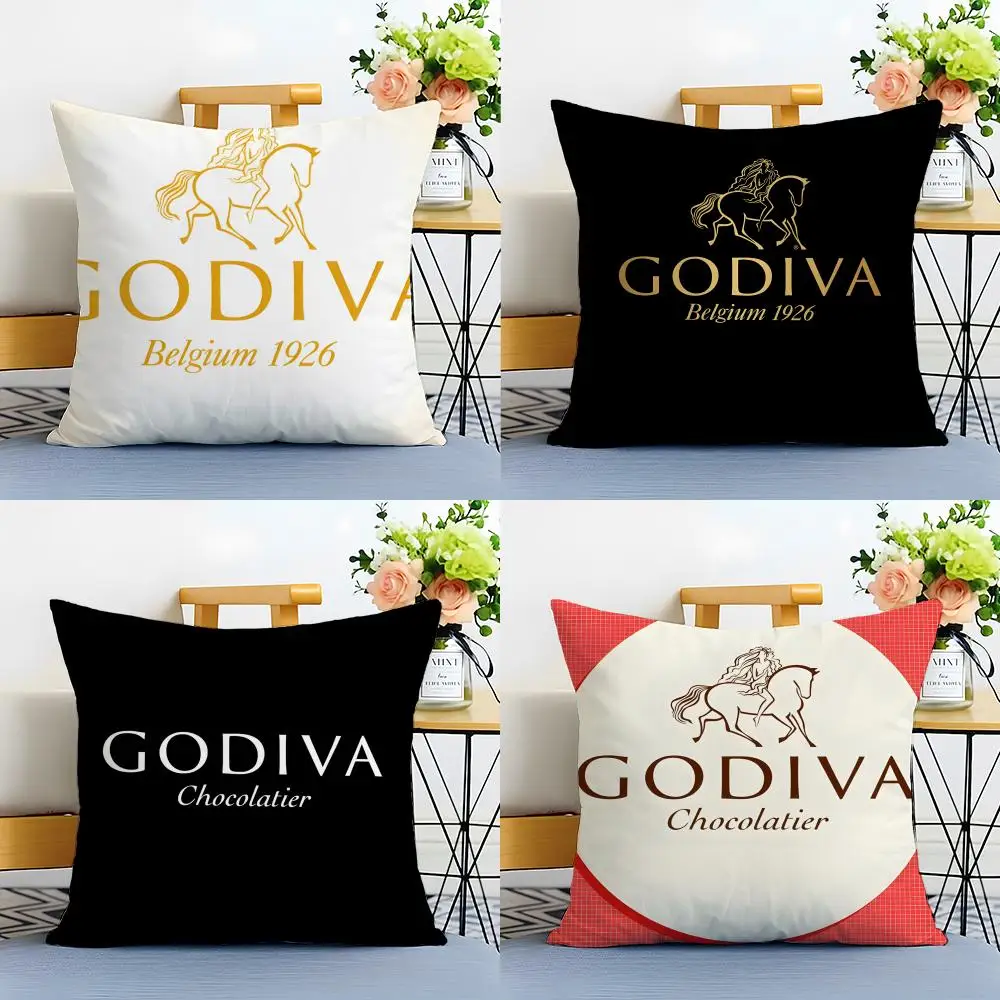 Fashion Noble Exquisite G-GODIVAS Pattern Cushion Cover Washable Linen Pillowcase Soft  for Sofa Bed Cozy Home Room Decor