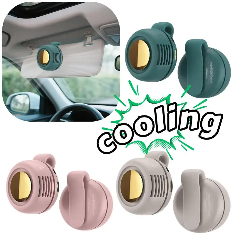 Mini Portable Wearable Fan Silent Strong Whirlwind Fan 3-Speed USB Charging Clip On Belt Cooling Fan For Summer Travel Working