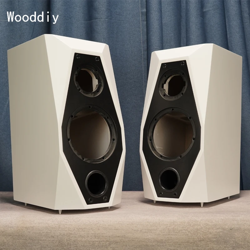 Wooddiy 8 Inch Speaker Box Classic Two Way Hifi Home System One Pair Birch Plywood Louderspeaker Cabinet Bookshell Pure Color