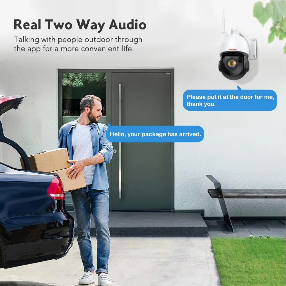 Outdoor IP Camera 8MP 5MP 4G Sim Card WIFI POE AI Auto Tracking 30X Zoom PTZ Speed Dome Two Way Audio IR 80m Surveillance Camera