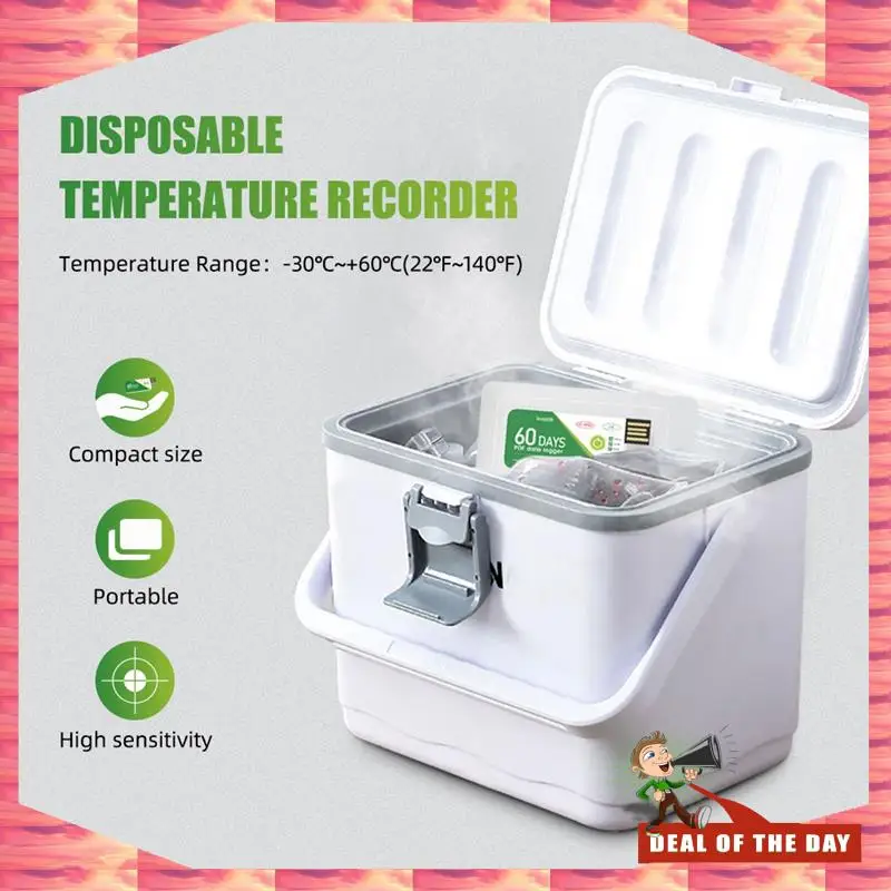 24-Hour Delivery 60 Days USB Temperature Data Logger -30 ℃-+60 ℃ Report With App IP67 Disposable High-Precision Recorder With Wa
