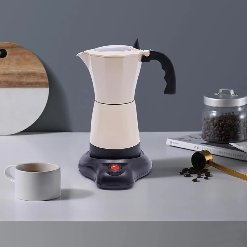 ماكينة إسبريسو على شكل وعاء قهوة مع لوحة تسخين كهربائية ماكينة إسبريسو للطباخ التعريفي اسبريسو 6 أكواب قابس الاتحاد الأوروبي