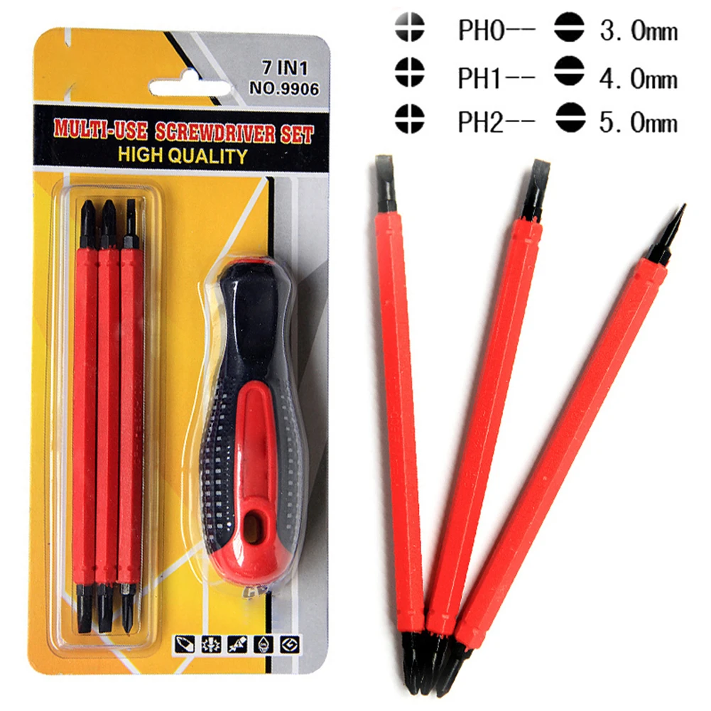 

4in1 Insulation Screwdriver Bits Electrician Batch Multifunctional Double Head PH0 PH2 Screwdriver Electric Pen Hand Tools