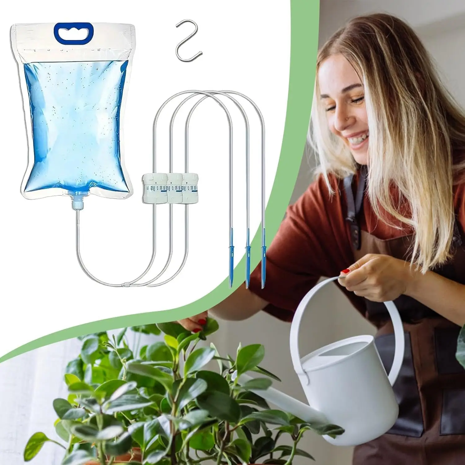 Automatic Drip Irrigation System with Adjustable Outlets & Precision Flow Control Valves, Waterer for Potted Plants & Flowers