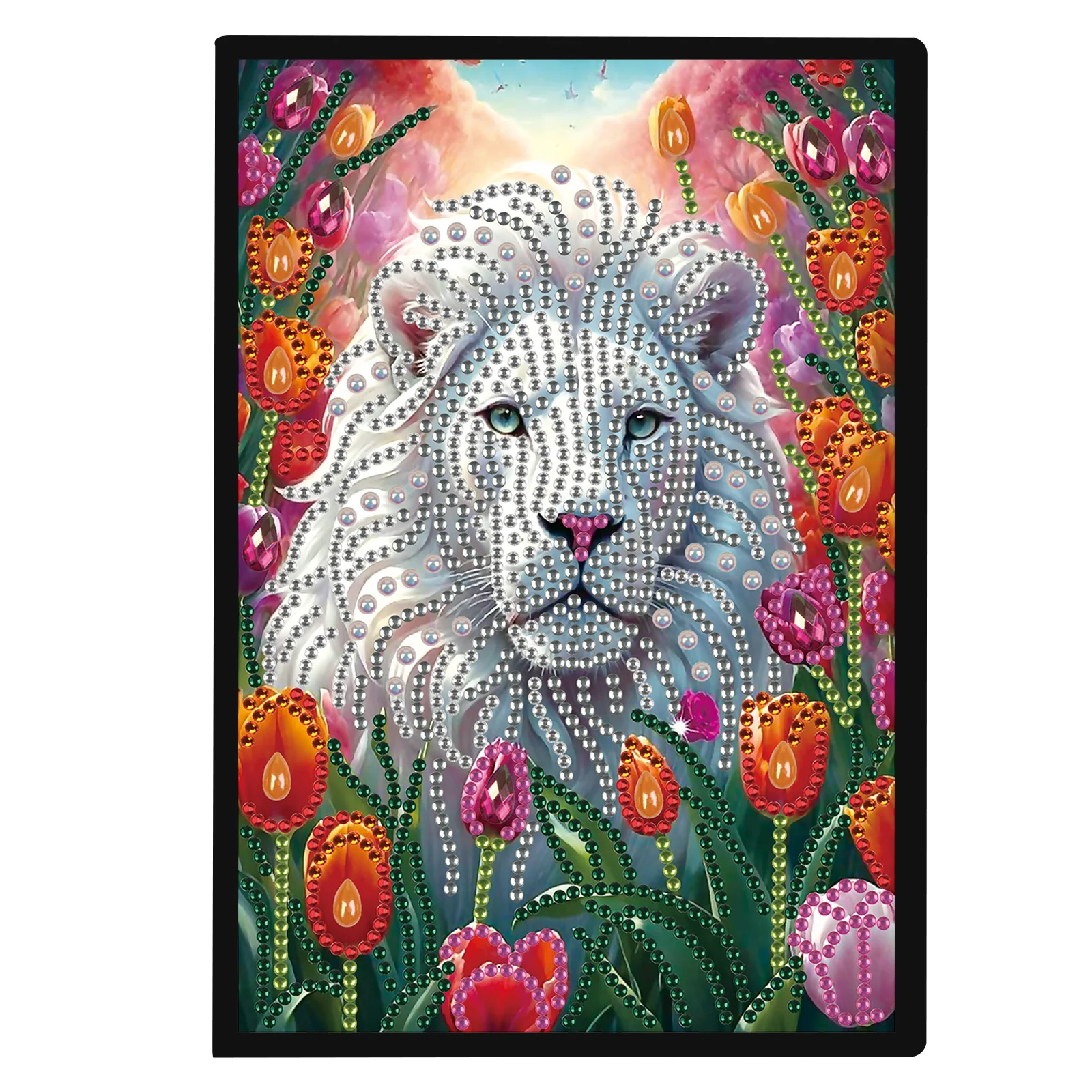 

Алмазная живопись 5D DIY особой формы, блокнот формата А5, альбом для набросков, набор ручной работы, офисный продукт (Лев)