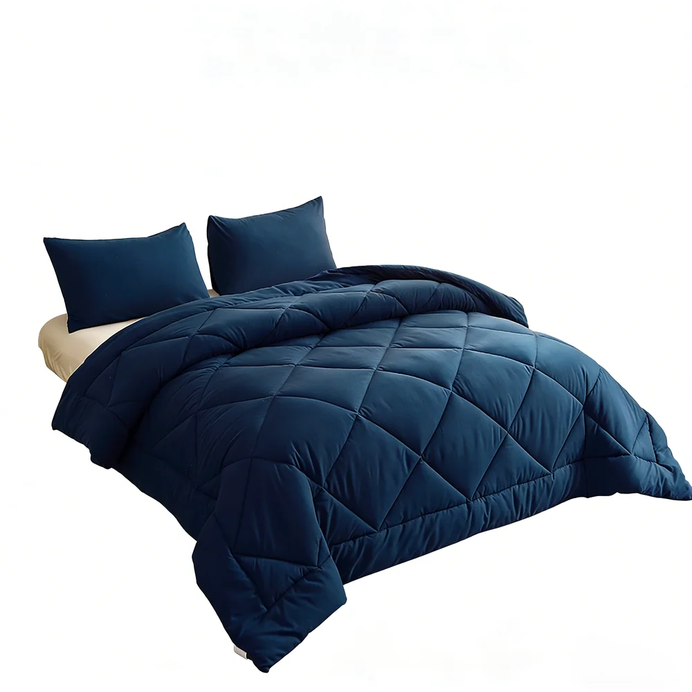 1 Quilt And 2 Pillowcases Set 250g/m² Brushed Finish Comforter And Standard Size Pillow Covers for Bedding Home Decor