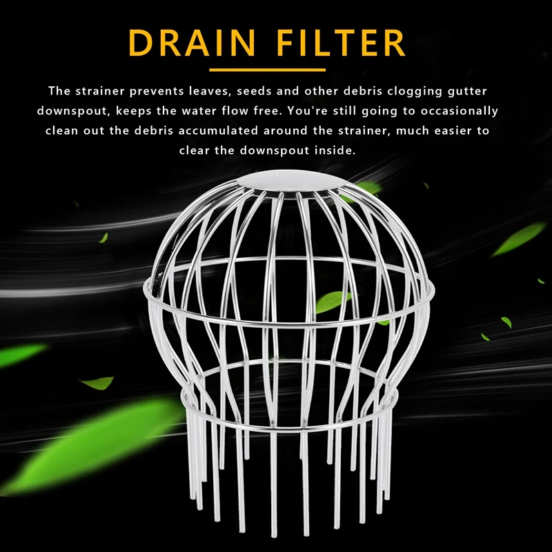 ตัวกรองป้องกันการรั่วไหลของรางท่อระบายน้ำสำหรับพื้นตะแกรงระบายน้ำฝาแบบตาข่ายกลมหลังคากลางแจ้งแบบใหม่