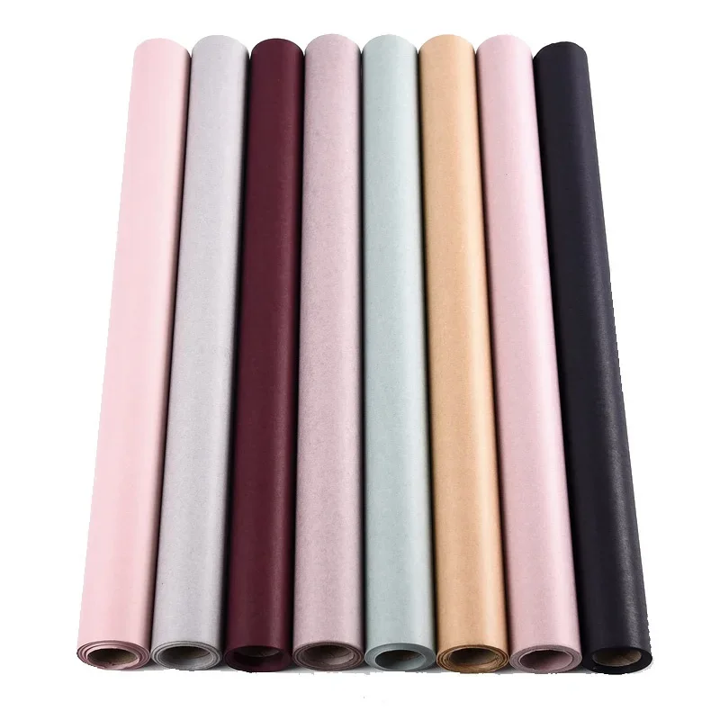 Yard Wrapping Paper 60cm *15 Flower Gift Wrapping Paper Florist Supplies Matt Waterproof Kraft Paper Office School