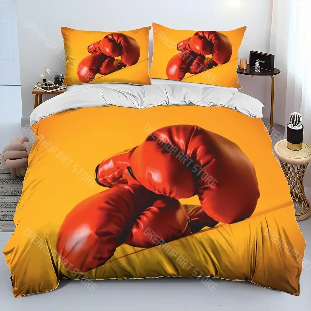 2026 3D Boxing Gloves Boxer Fight Comforter Bedding Set,Duvet Cover Bed Set Quilt Cover Pillowcase,King Queen Size Bedding Set A