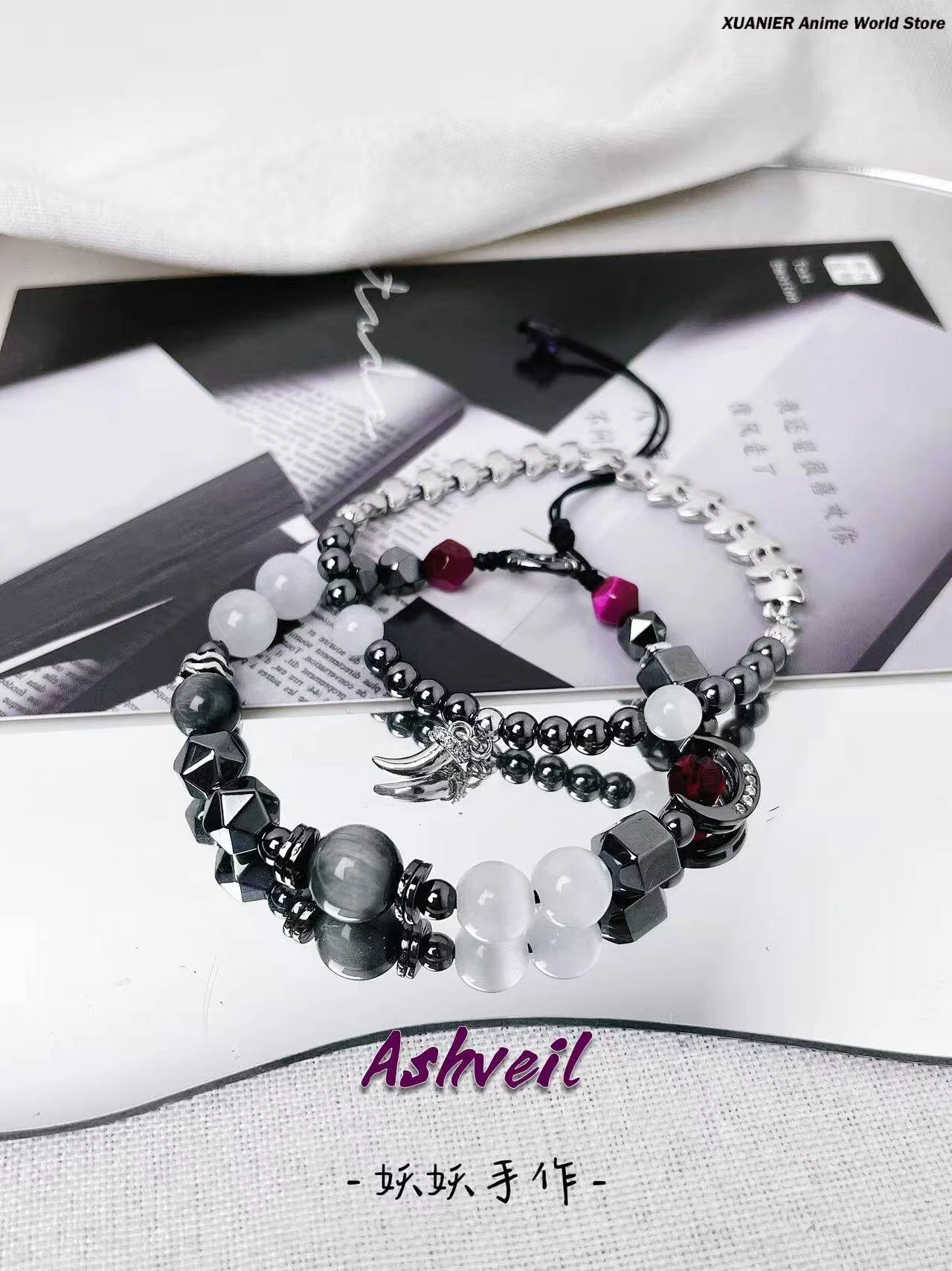 Handmade Game Bracelets Ashveil Honkai：Star Rail Theme Design Hand Chain Accessories Cosplay Anime Props Gift - view 3