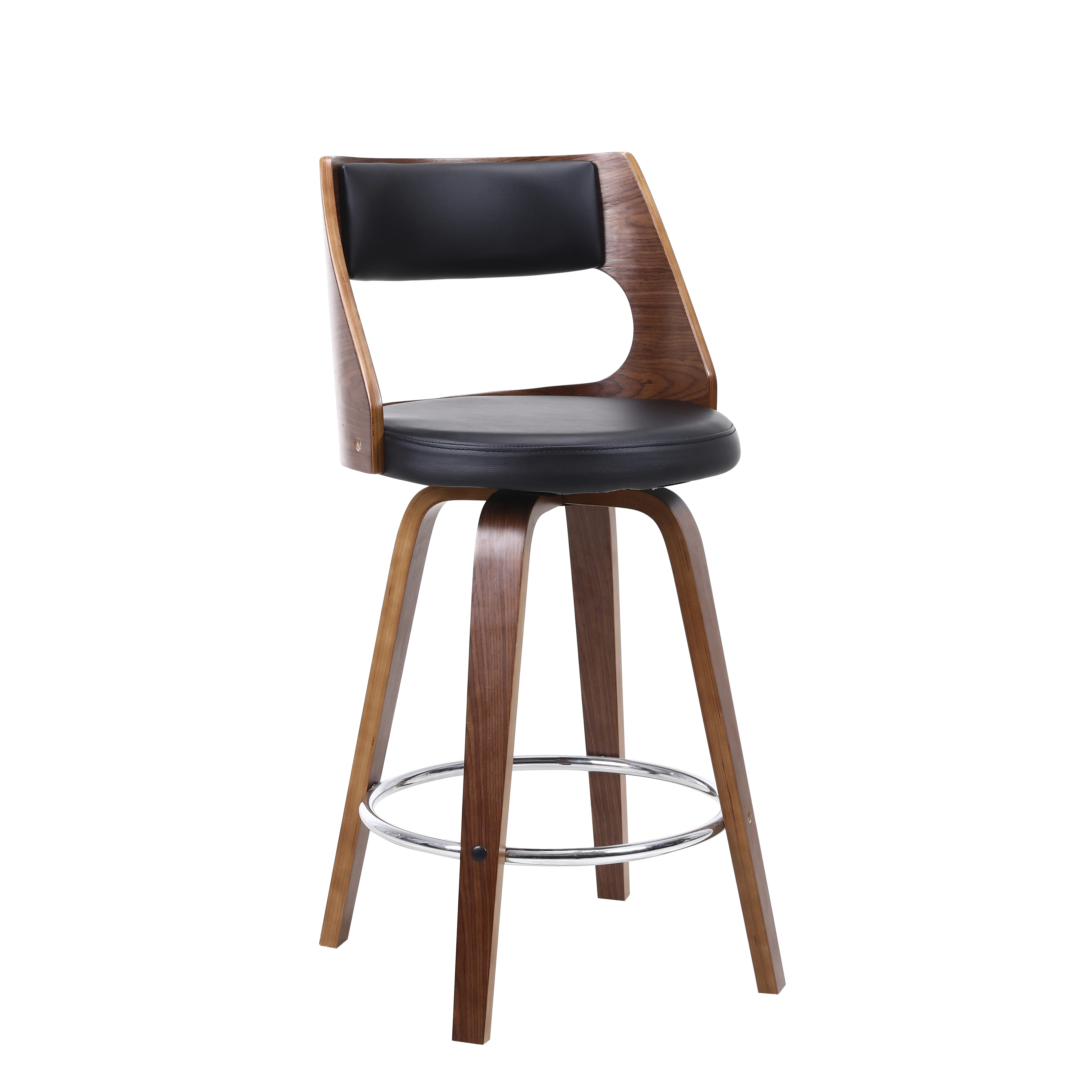 Freestyle Modern Design Wood Bar Stool 360 Degrees Rotatable Plywood Chair for Home Bar or Barstool