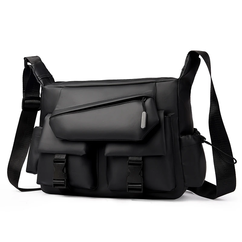 

1 piece of minimalist messenger bag, Mailman bag, adjustable shoulder strap, zipper closed, fade resistant, durable for daily co