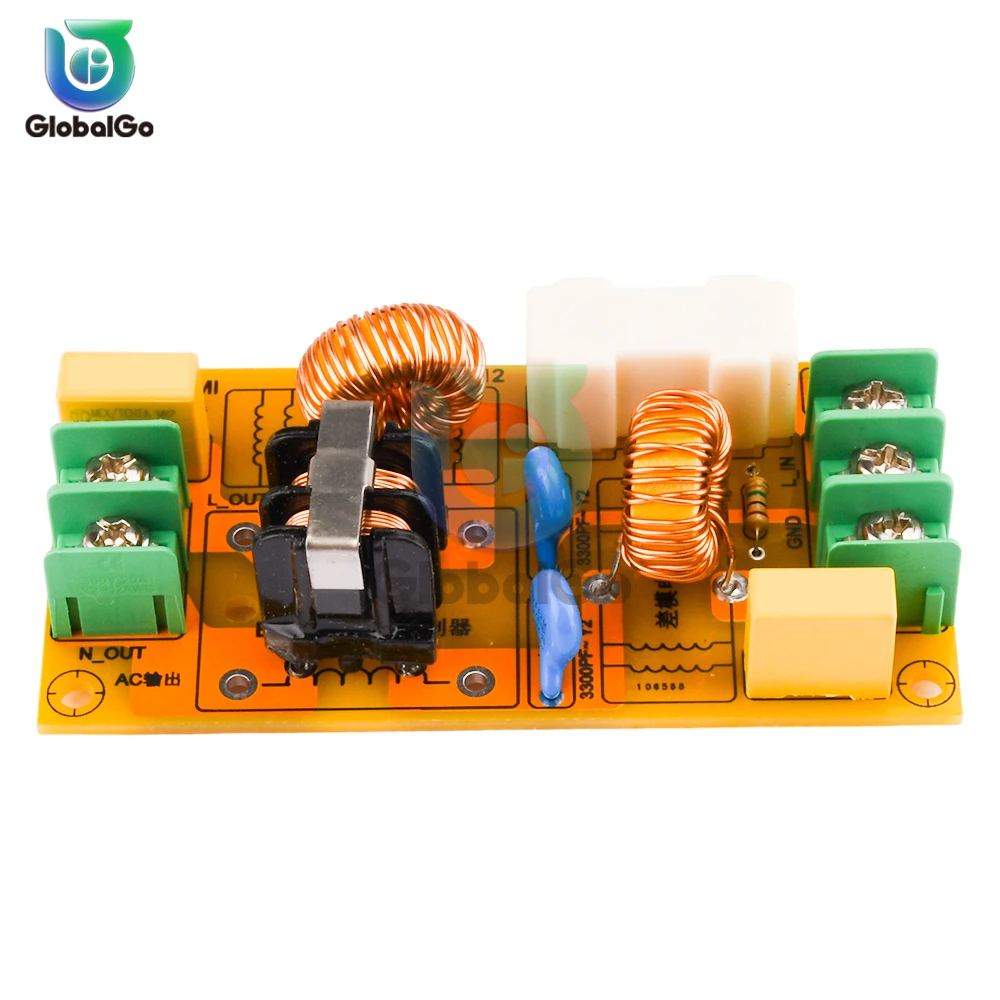 AC110-220V электромагнитный фильтр электромагнитного помех 2A 4A 10A 20A EMI MC FCC, безопасный автомобильный аудио высокочастотный фильтр