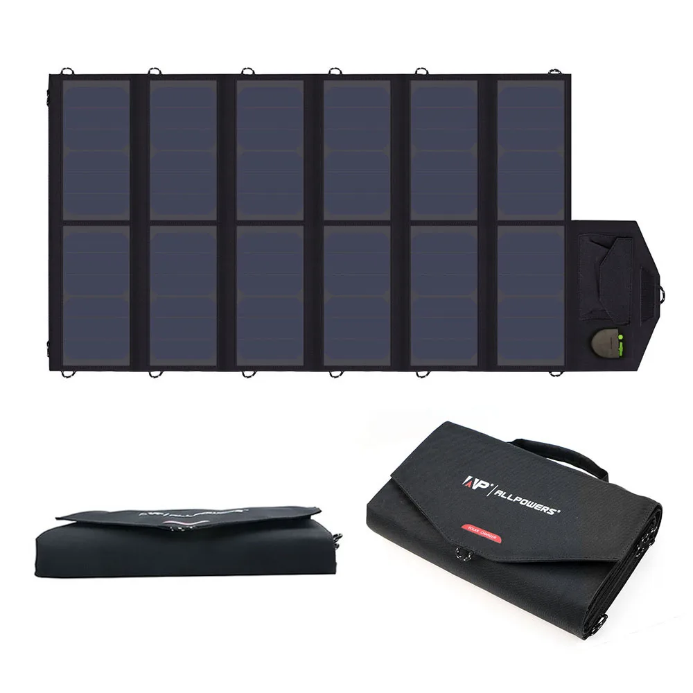 New Foldable Portable 80W Dual USB+DC Solar Panel, Suitable for Mobile Phones and Tablets