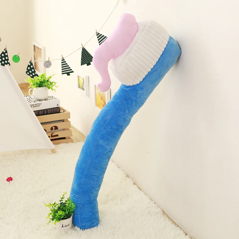 90cm Creative Color Simulation Toothbrush Pillow Large Stuffed Plush Toy Long Pillow Sofa Cushion Children's Christmas Gift