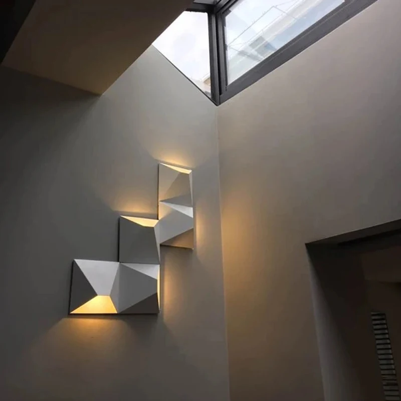 LED Modern Geometric Iron Acryl Black White DIY Magic Box LED Lamp LED Light Wall lamp Wall Light Wall Sconce For Store Bedroom