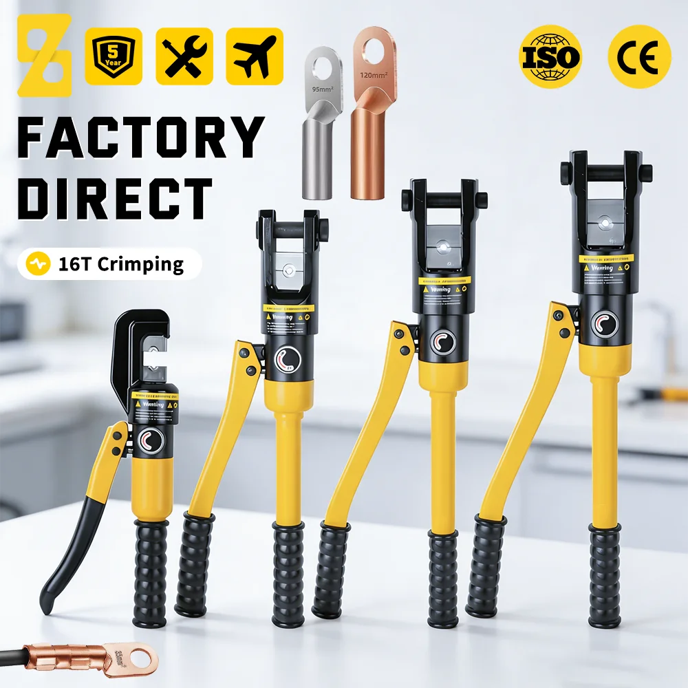 

ZTEN YQK-120 Hydraulic Crimping Pliers 6-120mm² Hydraulic Crimping Tools Pressure 8T Cable Lug Crimper Plier Compressing Tools