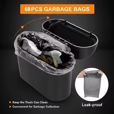 Mini Leak-Proof Car Trash Can with Lid product image