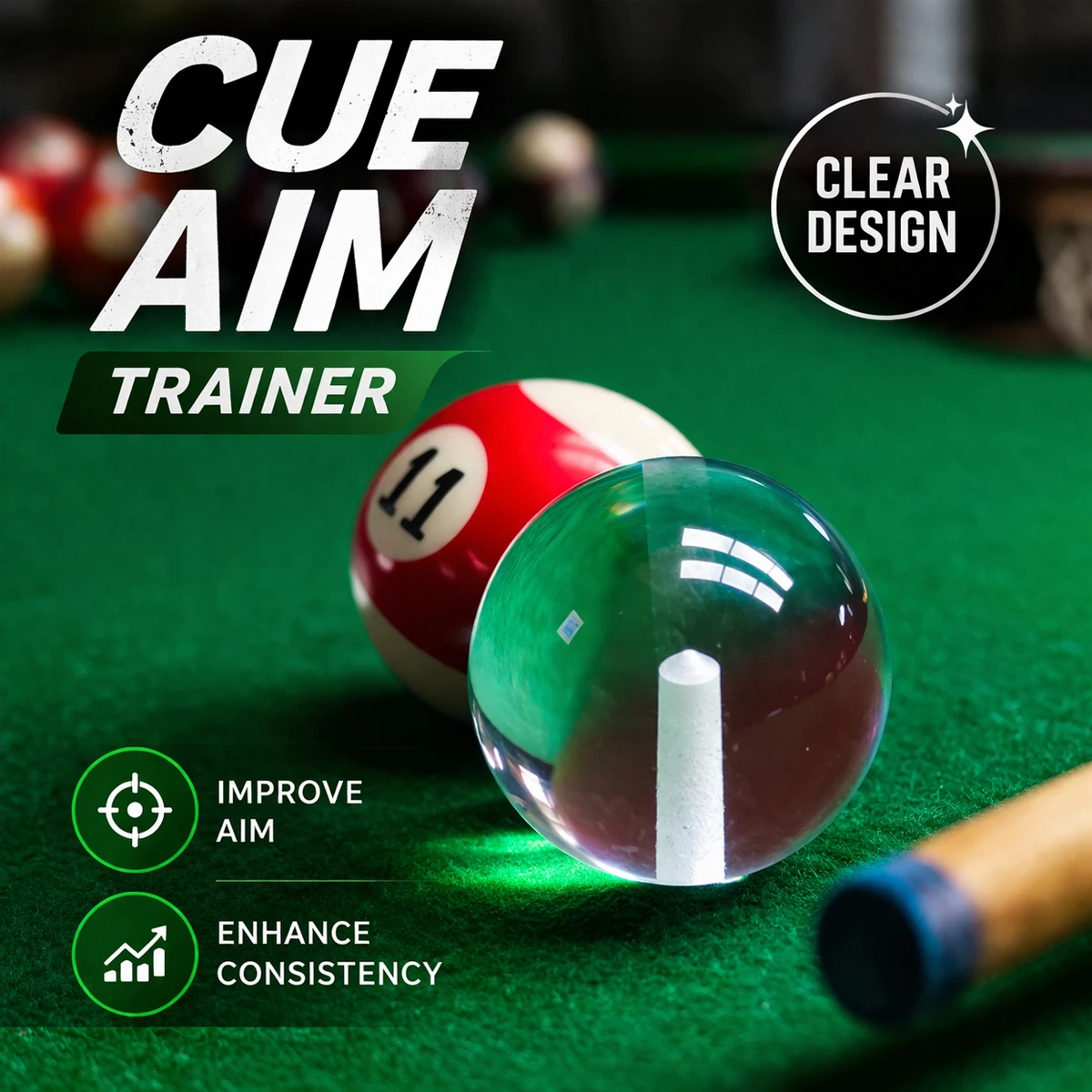 

Professional Billiard Aim Trainer Snooker Ghost Ball Aiming Tool Chinese 8-Ball Training Aid Accuracy Practice Device Accessorie