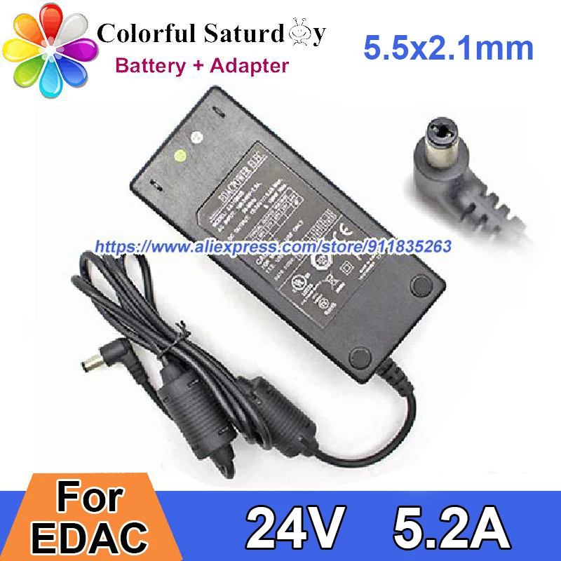 

Original EA11002B 24V 5.2A 100W Power Adapter For EDAC Charger Power Supply 5.5x2.1mm