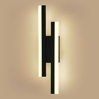 Modern Led Wall Light, 16W 3000K Black Acrylic Wall Sconce with Unique Shape, Ideal for Staircase, Corridor, Balcony, Hallway