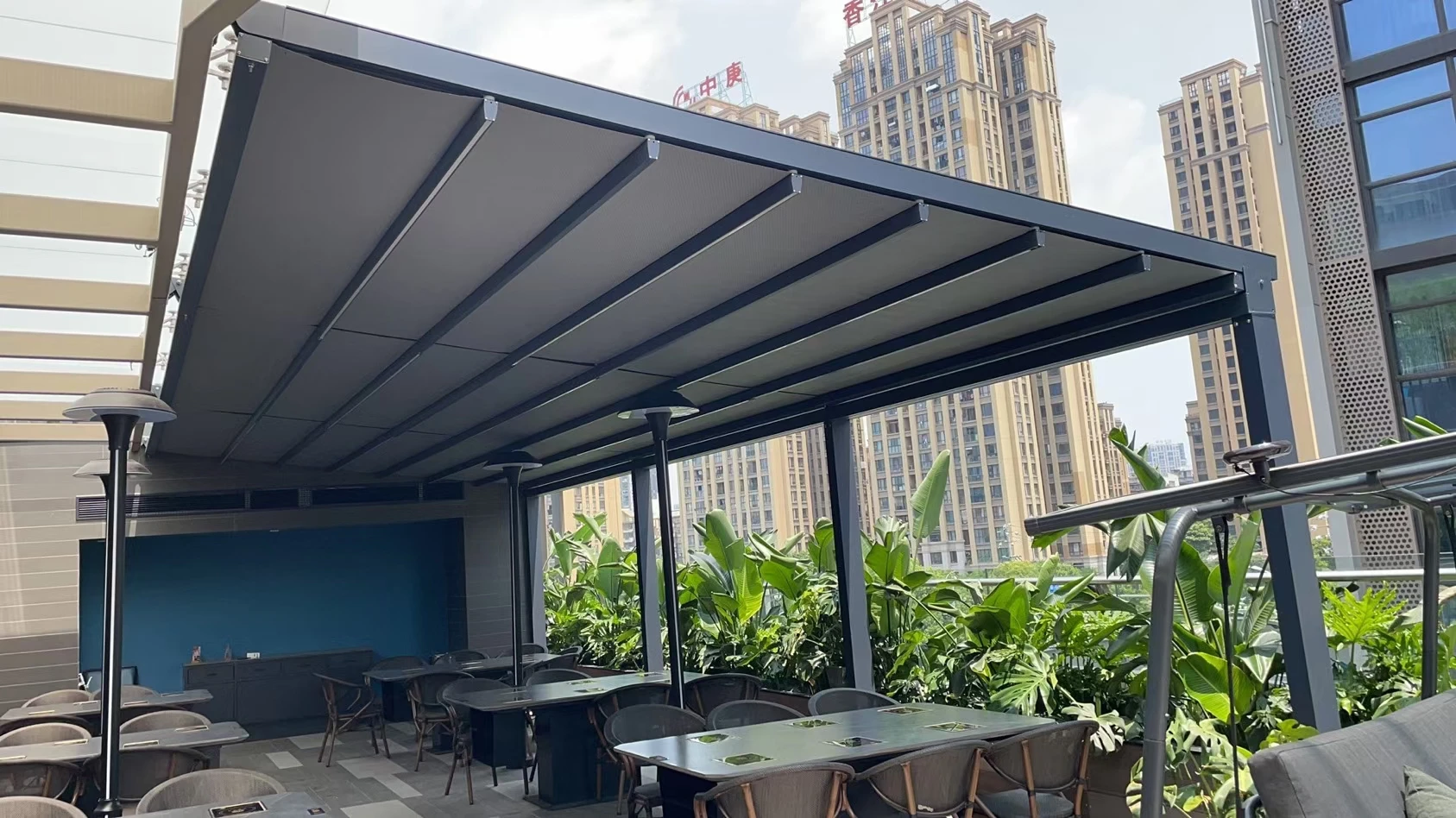 ATV&UTVOutdoor  Motorized Pergola Awning Systems Pergola Awning Canopy  Aluminum Retractable Pergola