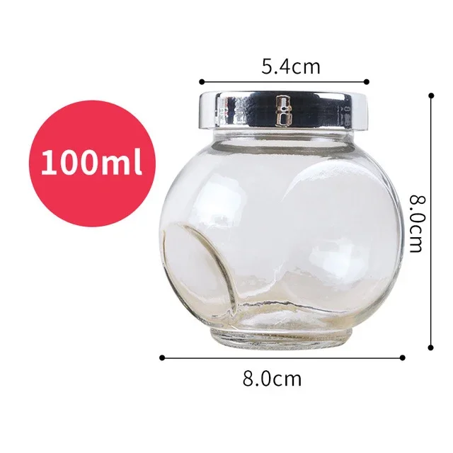 1-12 piece set honey bottle size storage seasoning glass jar barbecue seasoning bottle pepper sealed jar seasoning jar