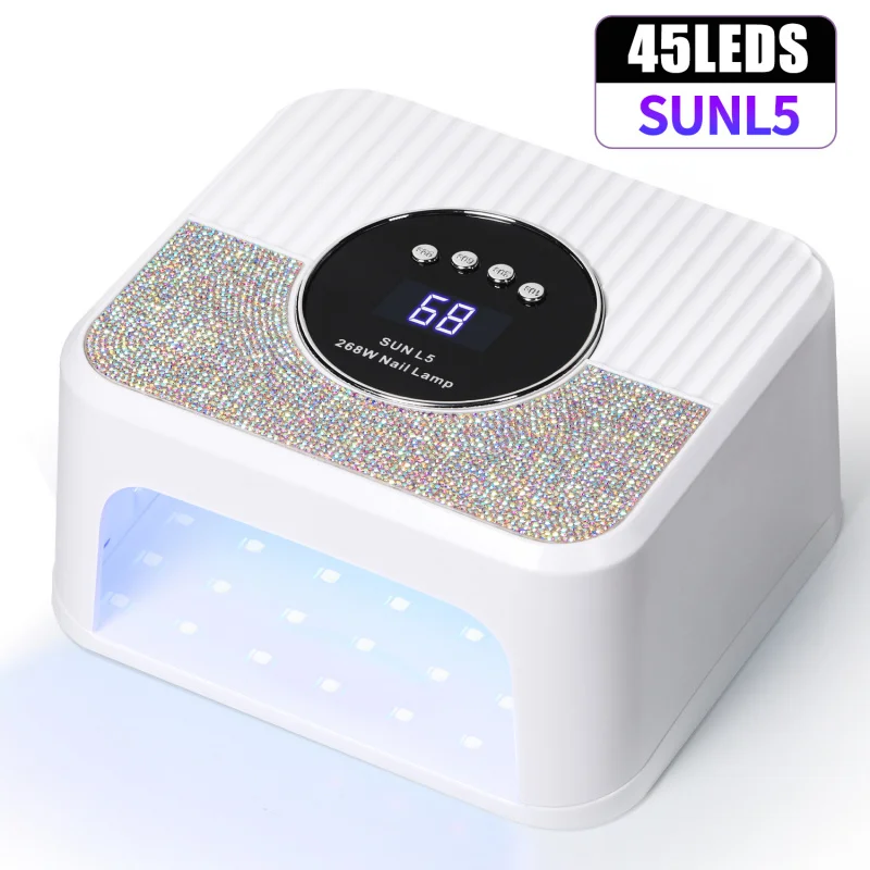 مصباح مانيكير جديد كبير المساحة، مجفف أظافر مزدوج اليد عالي الطاقة، سريع الجفاف، مصباح علاج بالضوء غير الداكن #2