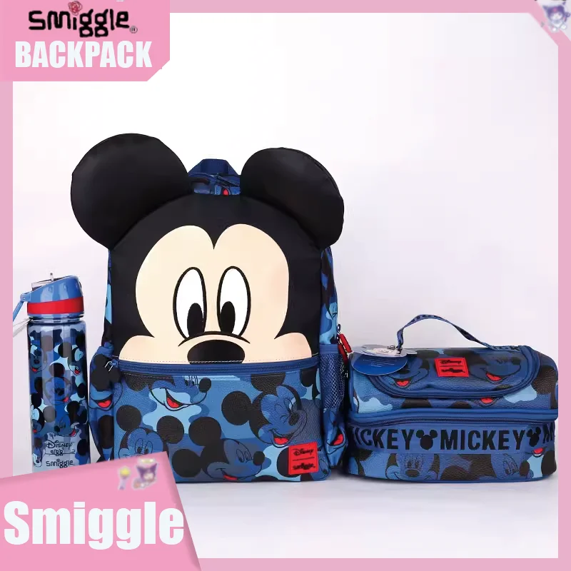 

Австралийский рюкзак Disney Smiggle, школьные ранцы с мультяшным Микки, ранцы, набор канцелярских принадлежностей для студентов, рюкзак для снижения нагрузки, сумка для еды