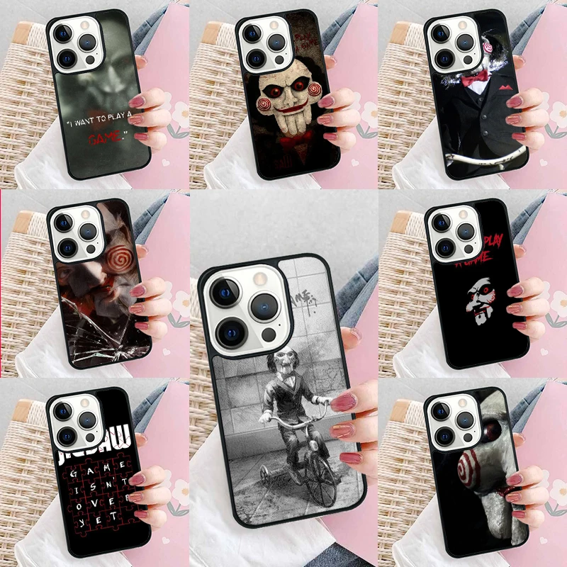 Jigsaw Saw Phone Case Cover for iPhone 16 Promax 15 Pro 13 14 Plus 11 12 Mini XR XS MAX Coque