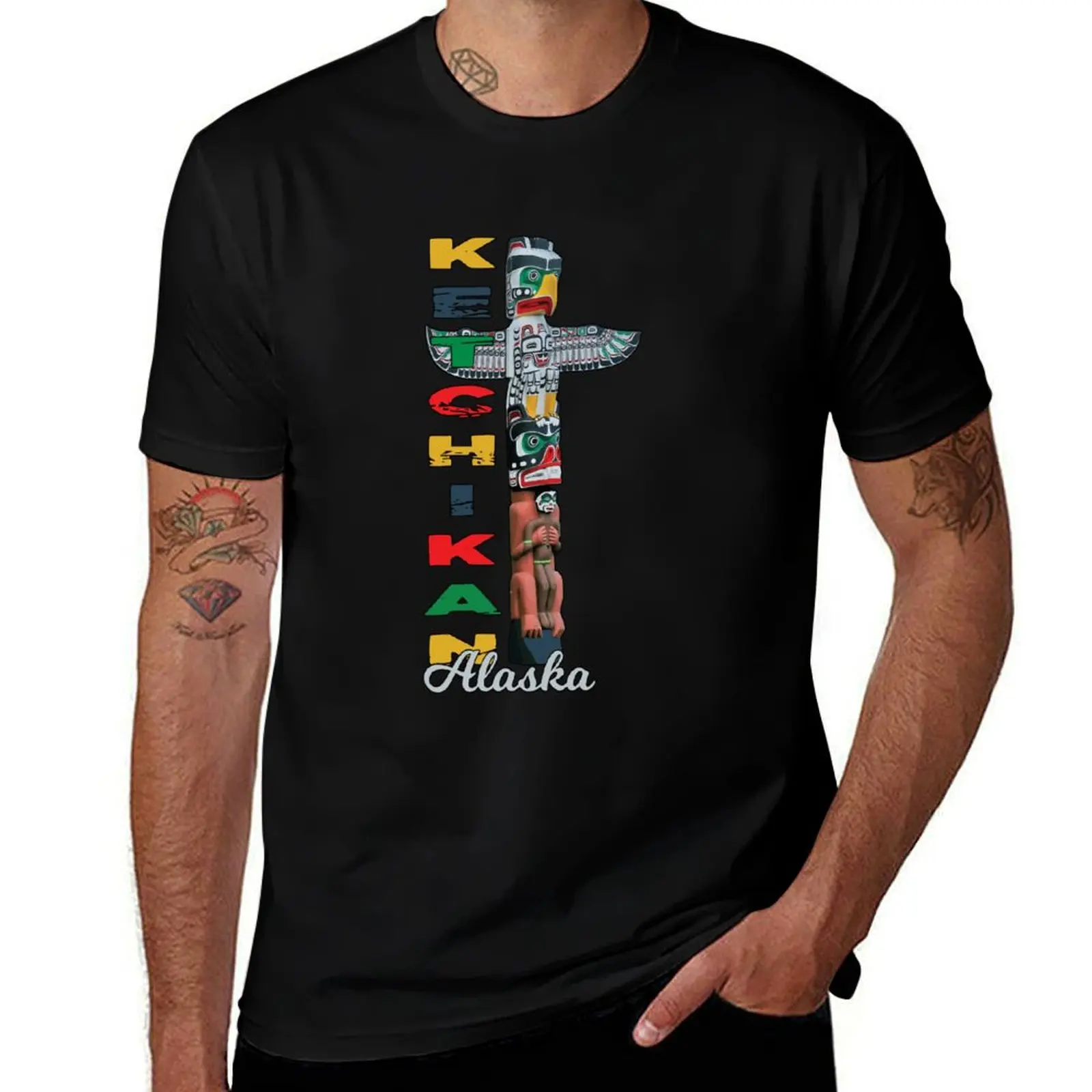 

Ketchikan Alaska Native Totem Art Design Souvenir T-Shirt t shirts for man slim fit graphic t shirts for man T-Shirt