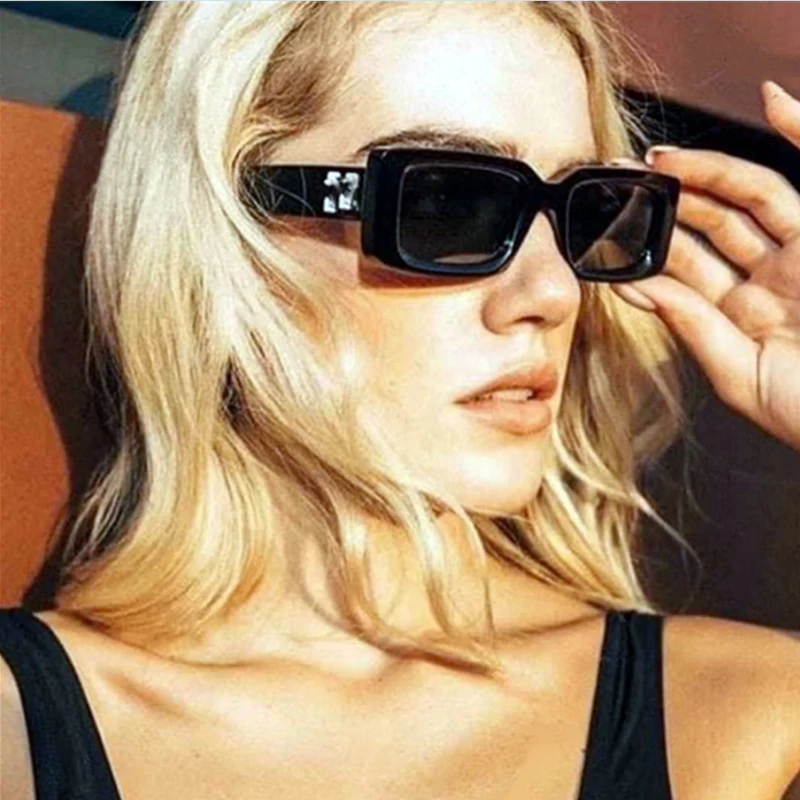 Hiking Rectangle Women Men Anti Light Glasses Retro Square Black Sun Glasses Luxury Brand Eyeglasses Decoration Eyewear